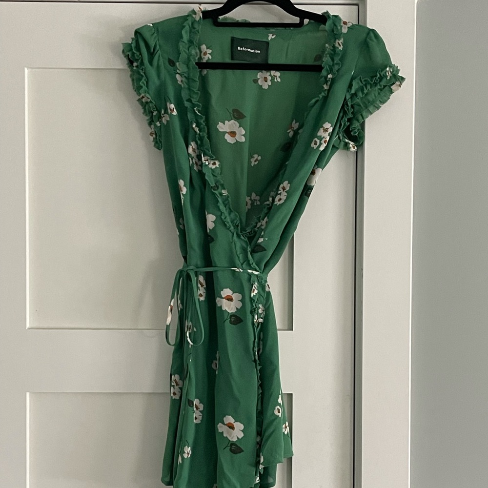 RESERVED - Reformation garnet wrap dress